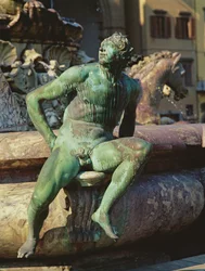Détail de la fontaine de Neptune, Piazza della Signoria, Florence, 1565